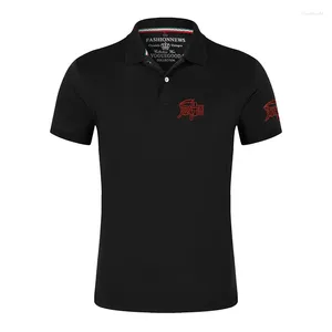 Herrpolos 2024 Summer Death Rock Band Heavy Metal Printed Cotton Polo Shirt Breattable Short Sleeve Casual