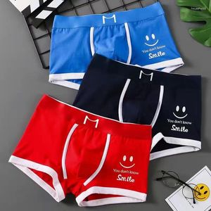 Cuecas masculinas calcinha confortável roupa interior boxers briefs moda masculina impresso boxershorts tendências juventude personalidade homme