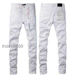 Purple Brand Jeans Mens Slim Fit Skinny Solid White Denim Pants Streetwear TLTM