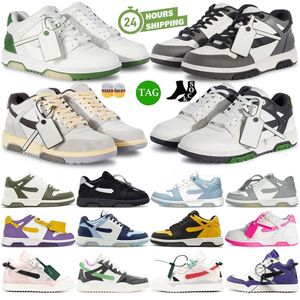 Designer shoes OfffWhite bread shoes Black White Pink leather Light blue Red pink orange Navy blue Panda olive green retro men's Women's outdoor sports casual shoes