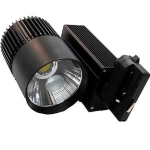 Luzes de pista 4 fios 3 fases lâmpada de trilho de iluminação 30w cob roupas sapatos loja luzes de pista led trilho holofote yq240124