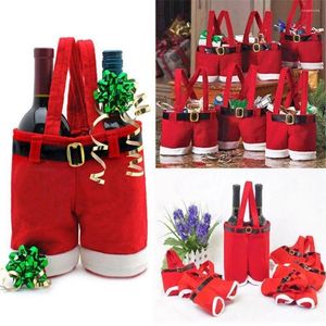 Borse portaoggetti 2024 Natale Babbo Natale Pantaloni Borsa grande Caramelle Vino Borsa regalo Decorazione Allegria -Articoli di vendita Matrimonio