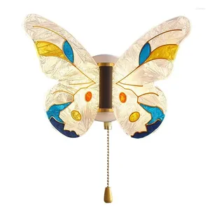 Wall Lamp Nordic Bedroom Bedside Lamps Creative Children's Room Led Butterfly Light Modern Minimalist Living Fixtures