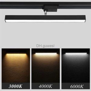 Luzes de trilha 2 linhas LED Luzes de trilha 18W 24W 36W Lâmpadas de fundo Iluminação interna Luz de teto Sala de estar Spot Light Frame Antirreflexo YQ240124