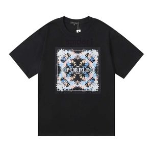 Camisa Top Designer Solto T-shirt Masculino Casual Roxo Roupas de Luxo Street Wear Casal Mangas Polo Tamanho S-XL24ss 2 7NYF