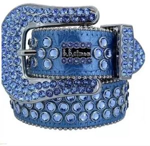 2024 Bb Belt Simon Belts for Men Women Shiny diamond multicolour with bling rhinestones as gift designer belt men