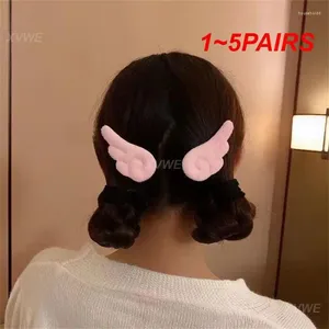 Acessórios de cabelo 1-5 pares anjo hairpin repetido desgaste roupas de pelúcia forte e resistente clipe lateral branco