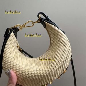 Evening Bags Evening Bags Evening Bags Luxury Women Grass woven crescent bag New Fashion Hobo Bags Handbags Shoulder Bags Womens bags Designer Crossbody Bags 2024