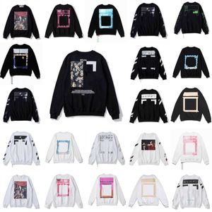 Mens Off White Hoody Hoodie Hip Hop Streetwear Man Womens Designers Hooded Skateboards Hoodys Street Pullover Sweatshirt kläder Offs Overdimensionerade förolämpning DW