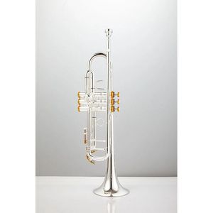 American Trumpet TR190S Silver Plated Horn Brass Tube Trumpet Instrument Mosiężna produkcja