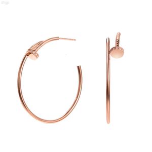 도매 여성 18k 금 도금 손톱 고급 보석 Moissanite Silcle Hoop Earring