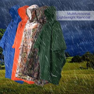 Raincoats 3 In 1 Raincoat Backpack Rain Cover Waterproof Coat With Hood Hiking Cycling Poncho Outdoor Camping Tent Mat