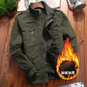 Jaktjackor vinter varmt tjocka fleece mäns rockar casual bomull mens militär taktisk parka yttre klädsel plus