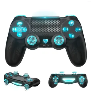 Controller di gioco per controller PS4/Slim/Pro Pulsante luminoso Controllo wireless Compatibile Supporto gamepad remoto/Doppia vibrazione/Turbo/6 assi