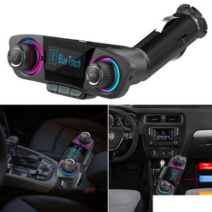 Mp3/4 FM -sändare Smart Charge Sändare O Car Hands Kit Dual USB Bluetooth Charger Mp3 Player Modator BT06 0128 Drop Delivery OT9NY