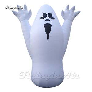 Atacado horrível gigante branco inflável fantasma halloween personagem de desenho animado airblown balão de espírito morto para decoração de festa de carnaval