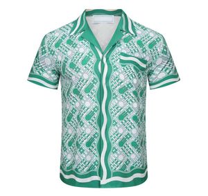 2022 New Men039s magliette Prairie Green stampato unisex maniche corte in seta allentata camicie firmate da donna estate spiaggia top asiatico 1048933