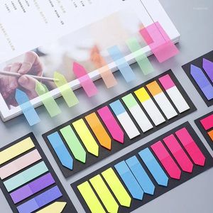 200Sheets Transparent Sticky Notes Self-Adhesive BookMark Posted It Annotation Read Book Clear Tab Kawaii Cute Stationery School