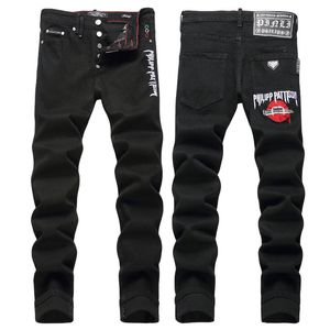 Mens PP Jeans Designer Jeans Fashion Distressed Ripped Bikers Womens Denim cargo embroidery Men punk Pants PP3652