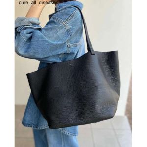The Row Bag Designer Small leather tote high sense large capacity first layer cow shopping female