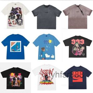 Projektant Kith x kSubi Letter TEE Umyj bawełniany plon streetwear Jakość T-shirt t-koszulka grafika dla mężczyzn vintage męskie odzież Oważna ASXB