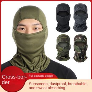 Nowa gorąca sprzedaż hurtowa głowa motocyklowa Okładki Outdoor Odporne i Sunproof Jader Twarz Maska Baraklafar Hat Summer Tactical Camo Mask