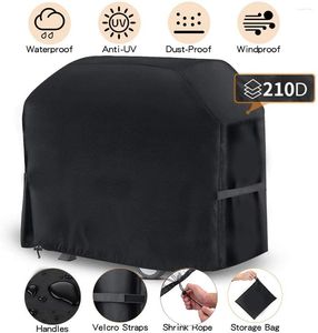 Tools 190T/210D BBQ Cover Anti-Dust Waterproof Weber Heavy Duty Charbroil Grill Rain Protective Barbecue Round Black