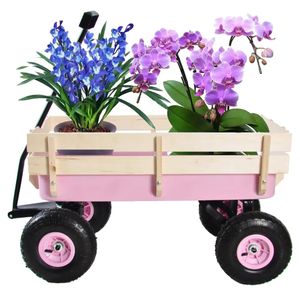 Beach Wagon Garden Utility Cart med luftdäck 240125