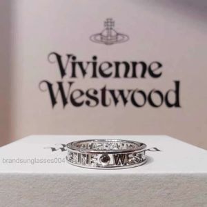 Designer Luxury Jewelry VivienenWestwoods Satellite Viviane Westwood Empress Dowager West Hollow Letter Ring Saturn Ring Samma alla hjärtans gåva