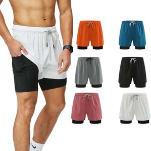 LL Yoga Man Pants Designer Gym Shorts esportivos 4XL Grande forro interno de camada dupla com bolsos Shorts de corrida de secagem rápida Casual Mens Basketball Calças curtas 055