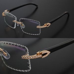 Luksusowe okulary okulary moissanite Zestaw Diamond Rimles Designer Eyewear Women Męs