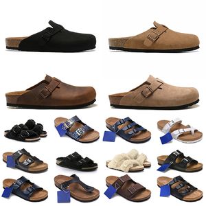 Men Women Designer Bostons Clogs Slipper Top Leather Birkinstocks Buckle stocks Strap Flat Sandal Cork Slide Birkes stock Mules Pantoufle Sandale Casual Trainers