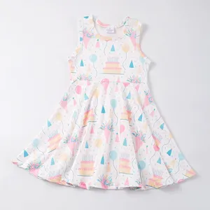 Mädchenkleider Girlymax Sommer Baby Mädchen Geburtstag Twirl Kleid Rüschen Knielang ärmellos Kinderkleidung