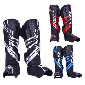 MMA Boxing Shin Guard Instep Leg Protector Pads PU Leather Thicken Kick Foot Muay Thai Sanda Training Ankle Support Leg Warmers 240124