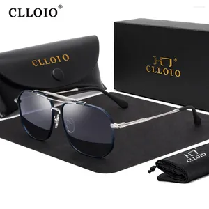 Óculos de sol CLLOIO Luxo Polarizado Homens Condução Anti-reflexo Shades Óculos para Mulheres Marca Design Prescrição Óculos Quadro