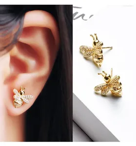 Stud Earrings REETI 925 Sterling Silver Bees Gold For Women 2024 Trend Personality Lady Fashion Jewelry