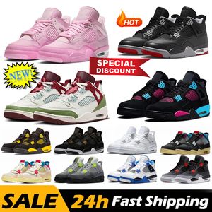 Jumpman 4 4s Herren-Basketballschuhe Military Black Cat Sail Yellow Thunder White Fire Red Cool Grey Blue University Pure Money J4 Herren-Sportschuhe