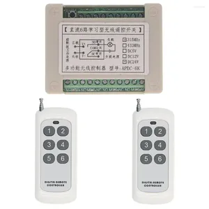 Smart Home Control 500m 6ch 6 CH Wireless Remote LED Light Switch 12V 24V Reläutgång Radio RF -sändare och 315/433 MHz -mottagare