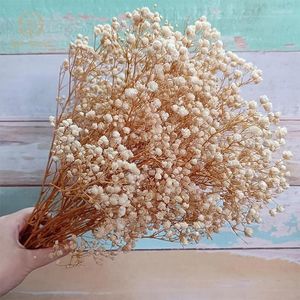 Fiori decorativi Natural Baby Breath Dry Gypsophile Decorazione di nozze Arrangiamenti Home Decor Po Props Bouquet da sposa Regalo di festa