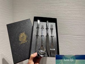 All-match Foreign Trade 306 Stainless Steel Tableware Western Food/Steak Knife Fork Spoon Chopsticks 4 Pieces Gift Set