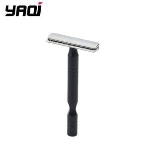 Yaqi cabo de alumínio cromado e preto, leve, lâmina ac excalibur, lâmina de barbear masculina de um gume, lâmina de segurança 240127
