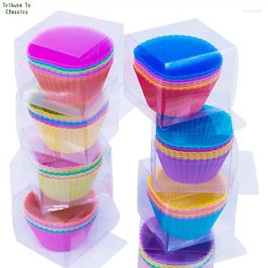 Stampi da forno 1/6 pezzi stampo per torta in silicone a forma rotonda stampi per muffin e cupcake utensili da cucina per cucina strumenti di decorazione fai da te