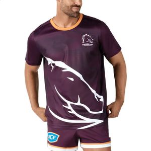 Brisbane Broncos Home Rugby Jersey Mens slutar Tee Indigenous Anzac Training Jersey Size S5XL 240130