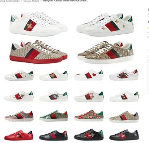 u g g boot Tennis 1977 Canvas Designer Scarpe casual Bee Ace Sneakers Basse Scarpe da donna da uomo Tiger ricamato Nero Bianco Verde Strisce Sneakers da passeggio