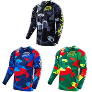 Roupas de ciclismo downhill, roupas de ciclismo de mountain bike, tops de mangas compridas, homens, roupas de corrida de motocicleta off-road de verão PF