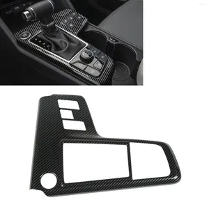 Interiörstillbehör Bil Gear Box Cover Trim Carbon Fiber Style Console Shifter Panel Frame Sticker Replacement för Kia Sportage Bensin