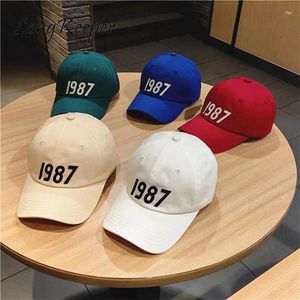 Berretto da baseball per donna e uomo Berretto da baseball in cotone 1987 Cappello estivo da sole Casual Hip Hop Snapback Papà regolabile unisex Gorras