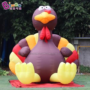 wholesale 3.6x3x3.7M Height Outdoor Giant Inflatable Animal Turkey Cartoon Model With Air Blower For Event Advertising Party Decoration Toys