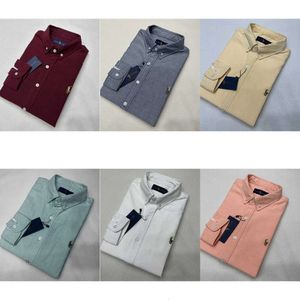 Moda S Polo Masculino 2024S Casual Manga Longa Primavera e Outono Negócios Algodão Oxford Não Ferro Slim Paul Camisa Formal High Leeve Pring Lim