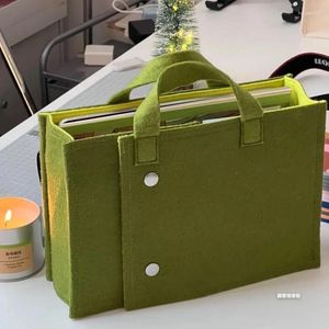 Storage Bags Polyester Felt Bag For Women Luxury Handbags Foldable Student Book Sundries Organizer Travel Briefcase Laptop